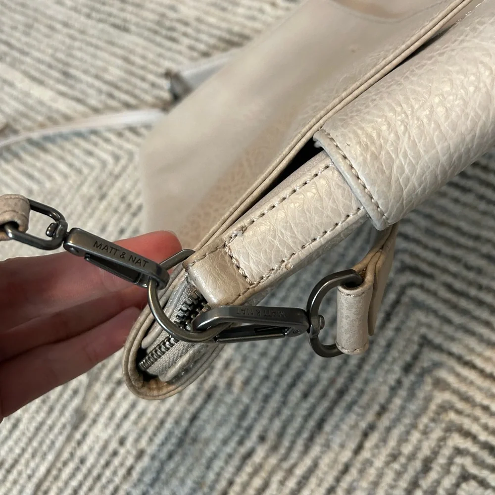 Matt & Nat Beige Crossbody Bag Vegan Leather Purse